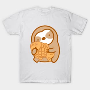 Cute Taiyaki Bungeoppang Sloth T-Shirt